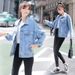 Chicco Chicco Spring And Autumn New Denim Jacket Women, Loose Korean Style Vintage Top For Plus Size Women_mkmklike.com