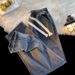 Men's Straight Leg Drawstring Jeans Loose Fit Workwear Pants Durable Wide Leg Plus Size_mkmklike.com