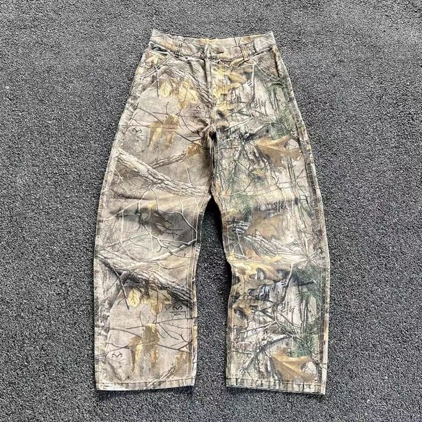 Men's Retro Bat Pattern Embroidery Loose Jeans Harajuku Style Street Fashion Slouchy Pants_mkmklike.com