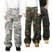 Large Pocket Workwear Jeans Men's Loose Straight Wide Leg Pants_mkmklike.com