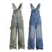 Men's Clothing Yellow Mud Colored Suspender Wide Leg Jeans Retro Washed Loose Casual Foreign Trade Popular Logging Jumpsuit Men_mkmklike.com