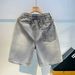 Vintage Washed Denim Shorts For Men, Comfortable Relaxed Fit 5-Pocket Casual Knee-Length Shorts With Adjustable Belt Loops_mkmklike.com