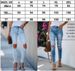 Ripped Slim-fit Washed Torn Pants Women's Denim Trousers_mkmklike.com