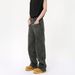 Men's Clothing Men's Camouflage Jeans High Street Style Loose Straight Leg Casual Wide Leg Long Pants Versatile Trendy_mkmklike.com
