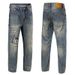 Men's High-End Stylish Tapered Jeans Loose Fit Distressed Ripped Patched Harem Pants Summer Regular Style_mkmklike.com