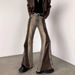 Men's Clothing Men's Loose Straight Leg Jeans Retro Washed Distressed Vintage Yellow Mud Wide Leg Floor Length Trousers_mkmklike.com
