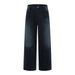 Spray Paint Color Block Denim Straight Long Vintage Punk Men's Vibe High Street Fashion Button Open Loose Wide Leg Pants_mkmklike.com