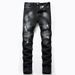 Suitable For All Seasons Autumn Winter New Black For Men Plus Size Men's Ripped Jeans Trendy_mkmklike.com