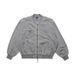 Men's Streetwear Baseball Jacket Light Grey Oversized Pilot Coat 100% Cotton Loose Fit, Stand Collar Trendy Casual Outerwear For Teens Young Adults_mkmklike.com