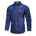 Pulse Foreign Trade Men's Clothing European And American Cross-Border Autumn New Long Sleeve Retro Denim Workwear Style Pure_mkmklike.com