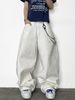 Men's Baggy Hip Hop Jeans Wide Leg Skater Denim Pants Casual Loose Fit Long Trousers Streetwear_mkmklike.com