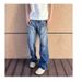 "Lightning Bolt Ripped Jeans – High-Waisted Slim Straight Fit | Hip-Hop Streetwear For Men & Women"_mkmklike.com