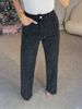 Foreign Trade European And American Women's Full Rhinestone Washed Jeans High Waist Straight Sexy Long Pants_mkmklike.com