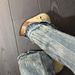 High Street Men's Distressed Washed Denim Jeans Straight Leg Slim Fit Vibe Pants Tall Fitted Slightly Flared_mkmklike.com