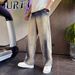 Men's Straight Leg Jeans Trendy Brand Heavyweight Casual Pants High End Washed And Distressed_mkmklike.com