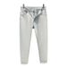 Men's Clothing Light Gray Slim Fit Straight Leg Denim Jeans For Men High End Basic Style New Spring Washed Trousers_mkmklike.com