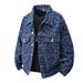 Men's Clothing Spring And Autumn New Printed Denim Jacket Men's Trendy Brand Loose Long Sleeved Top 2025 Korean Style Casual Fashion Men's Jacket_mkmklike.com