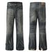 Men's Clothing Street Heavy Wash Decolorization Design High Men's And Women's Denim Trousers_mkmklike.com