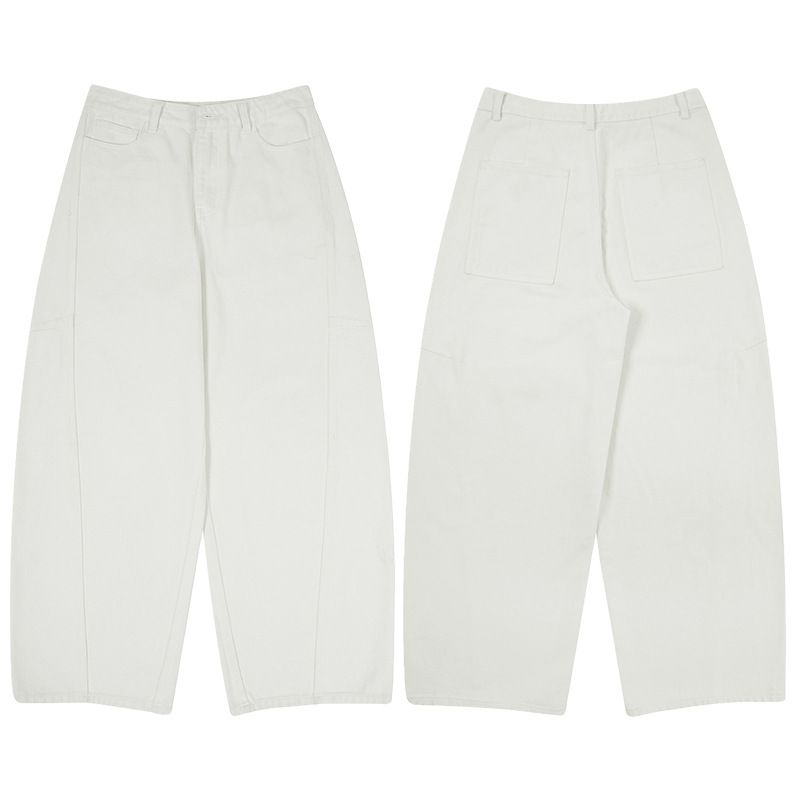 Men’s Vintage Wide-Leg Jeans – High Street Distressed Denim With Raw Hem (Sizes XS-2XL)_mkmklike.com