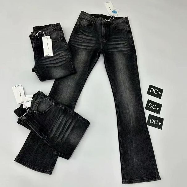 Vintage Washed Cleanfit Straight Leg Jeans High Street Denim Breathable Cotton Blend Pants for Men And Women_mkmklike.com