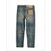 Men's Slim Straight Vintage Denim Jeans – Classic Red Ear Tag Design, Retro Blue Wash & Comfort Fit_mkmklike.com