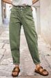 Women's Stretch Mid-Rise Straight Leg Jeans - Green Button Detail With Slant Pockets (S-XXL, All-Season Comfort)_mkmklike.com