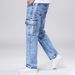 Men's Loose Fit Plus Size Jeans Trendy Brand Casual Fashionable Cargo Style Straight Leg Jeans For All Seasons_mkmklike.com