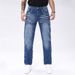 Men's Stretch Skinny Jeans Slim Fit Blue Trousers With Multiple Embroidered Back Pockets_mkmklike.com