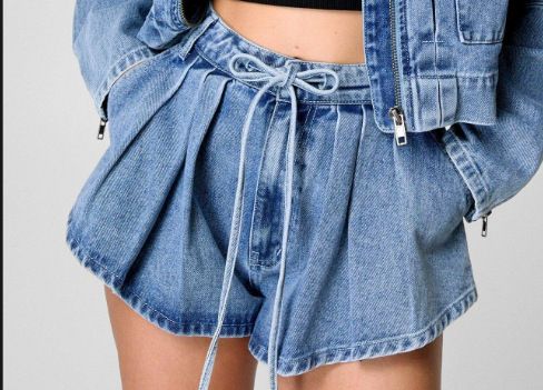 Women's Clothing Workwear Style Denim Jacket Women's High Waist Loose Slim Short Suit Women_mkmklike.com