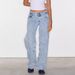 Women's Straight Leg Stretch Denim Jeans - High Waist Comfort Fit, Classic Washed Colors, All-Day Wear For Work & Casual_mkmklike.com