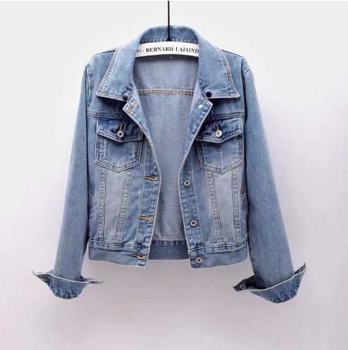 Women's Clothing Denim Jacket For Women Spring New Style Long Sleeved Slim Hooded Short Jacket Versatile Top Trend_mkmklike.com