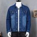 Loom Men's Denim European And American Style Korean Trend 2023 Autumn New Loose Turn-Down Collar Casual Plus Size Jacket_mkmklike.com