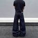 Retro Turquoise Relaxed Fit Jeans For Men - Vintage Washed Cotton Straight Leg Trousers With Classic Five-Pocket Design_mkmklike.com