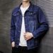 Men's Denim Jacket Men's Korean Version Slim Fit Spring Autumn Loose Jacket Denim Top_mkmklike.com