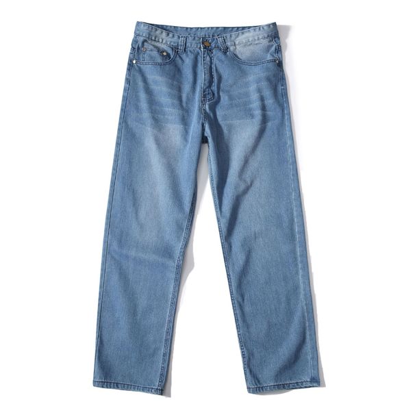 Men's Clothing Light Blue Large Size Jeans Men's Loose Casual Hip Hop Hip Hop Trousers Skateboard Pants Elastic_mkmklike.com