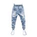 Men's Multi-Pocket Work Jeans – Loose Cuff Washed Denim Pants, Retro Utility Style With Nine-Point Harem Fit_mkmklike.com