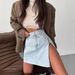 Women's Clothing High Waist Denim Skirt Women's Spring And Summer Design Zipper Ins Style Short Skirt_mkmklike.com