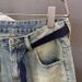 Retro Distressed Denim Shorts For Men High Street Style Loose Straight Leg Five Point Pants Fashion Letter Embroidery_mkmklike.com