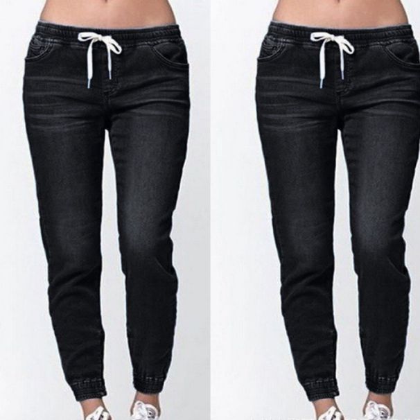 Slim-fit Rubber Band, Rubber Band, Casual Foot Mouth, Women's Small Feet, Jeans, Women's European And American Elastic Cross-border Youth Waist_mkmklike.com