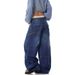 Cross-border European And American Style Women's New Curved Hem Jeans, Embroidered Multi-pocket Cargo Pants, Casual_mkmklike.com