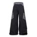 Vintage Americana Patchwork Bowie Jeans for Men Relaxed Wide-Leg Denim Pants Distressed Wash Black S-3XL_mkmklike.com
