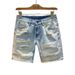 Men's Ripped Denim Shorts Trendy Loose Fit Patchwork Distressed And Washed Summer Clothing_mkmklike.com