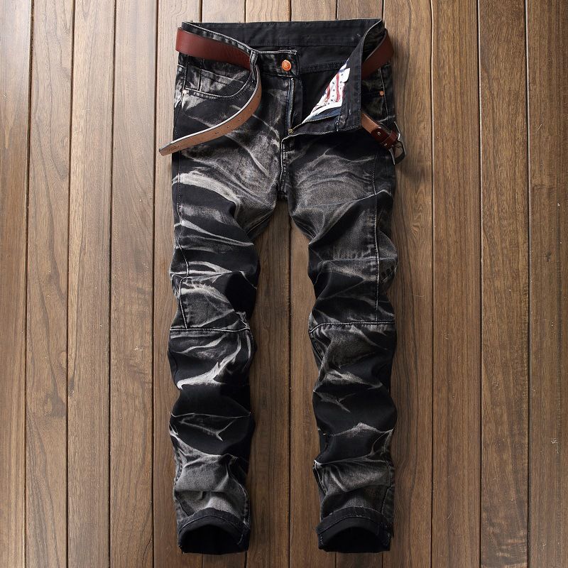 Men's straight retro trendy pants_mkmklike.com