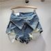 Women's Clothing Vintage ripped jeans women's summer high-waisted slimming shorts Small man niche wide leg pants_mkmklike.com