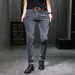 Jeans Men's Soft Trendy Brand Elastic Slim-fit Small Feet Korean Version Versatile Casual Long Pants_mkmklike.com