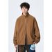 Cleanfit Deconstructed Stand-up Collar Bomber For Men, American Style Short Baseball With A Structured Shoulder_mkmklike.com