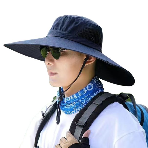 Hot Sale Unisex Large Brimmed Quick Drying Bucket Hats Fishermen Caps Casual Cap Men Women Sunscreen Outdoor Adventure Hat_mkmklike.com