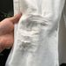 Men's Slim Fit Distressed White Jeans – Edgy Ripped Skinny Denim Pants With Raw Hem (28-38)_mkmklike.com