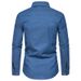 Denim Autumn/Winter New Men's Double Pocket Denim Long Sleeved European Size Lapel Shirt_mkmklike.com