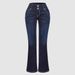 Women's Clothing Denim Trousers Retro Double Button Jeans_mkmklike.com